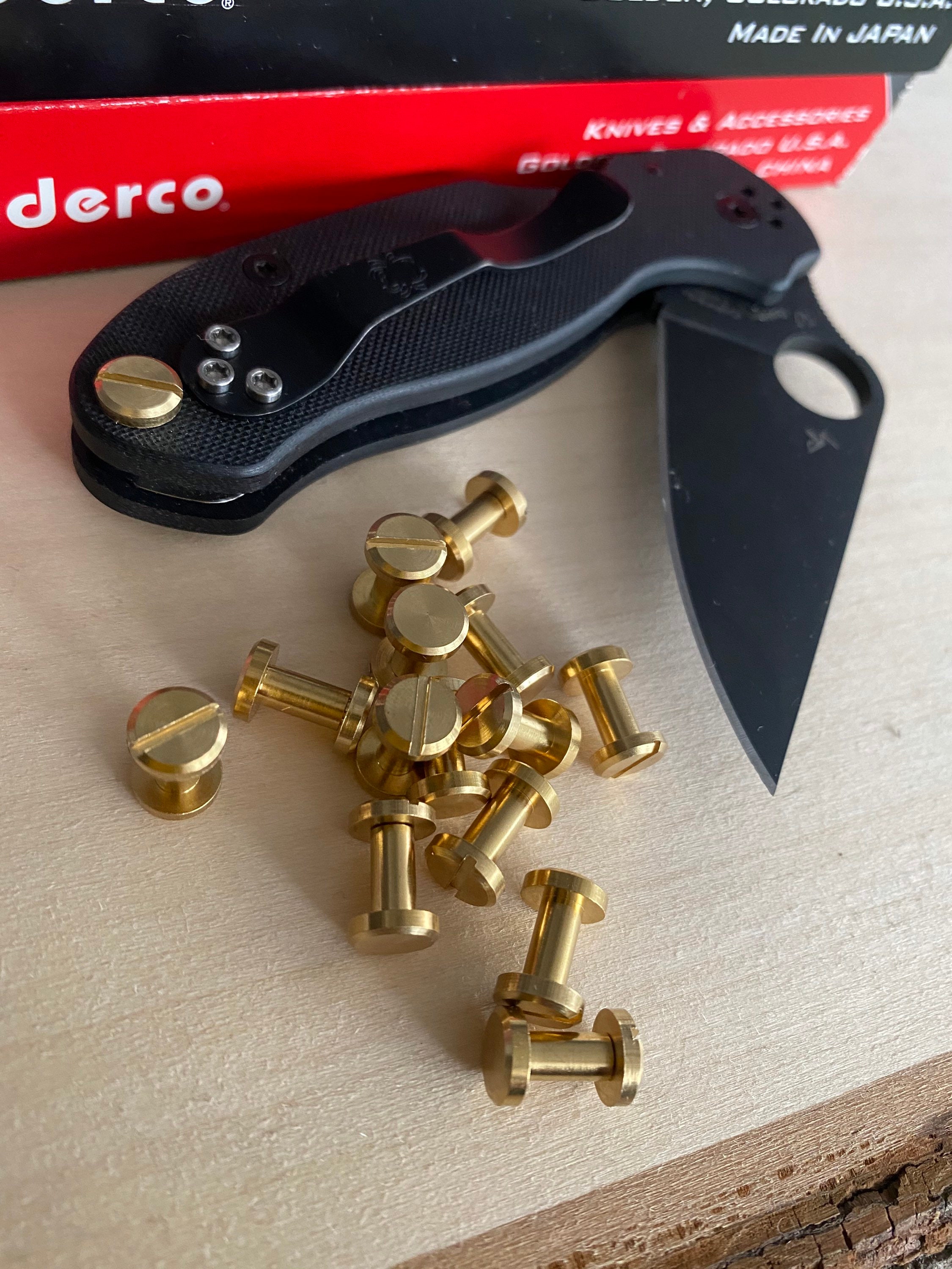 Brass Lanyard Plug Compatible With Spyderco Manix 2 XL 1x Etsy