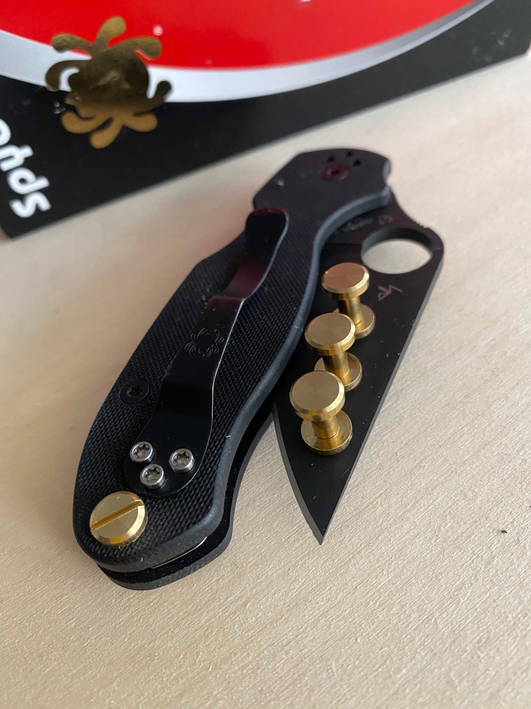 Made to Orderbrass Lanyard Plug Compatible With Spyderco Paramilitary