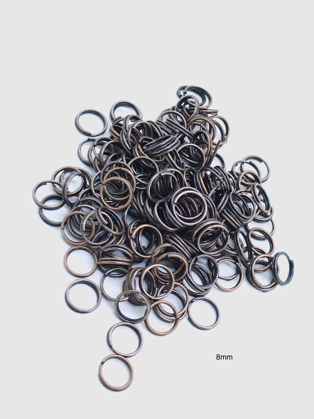 Made to Order DOUBLE Split Rings / 8mm / Jewelry Supplies / Etsy