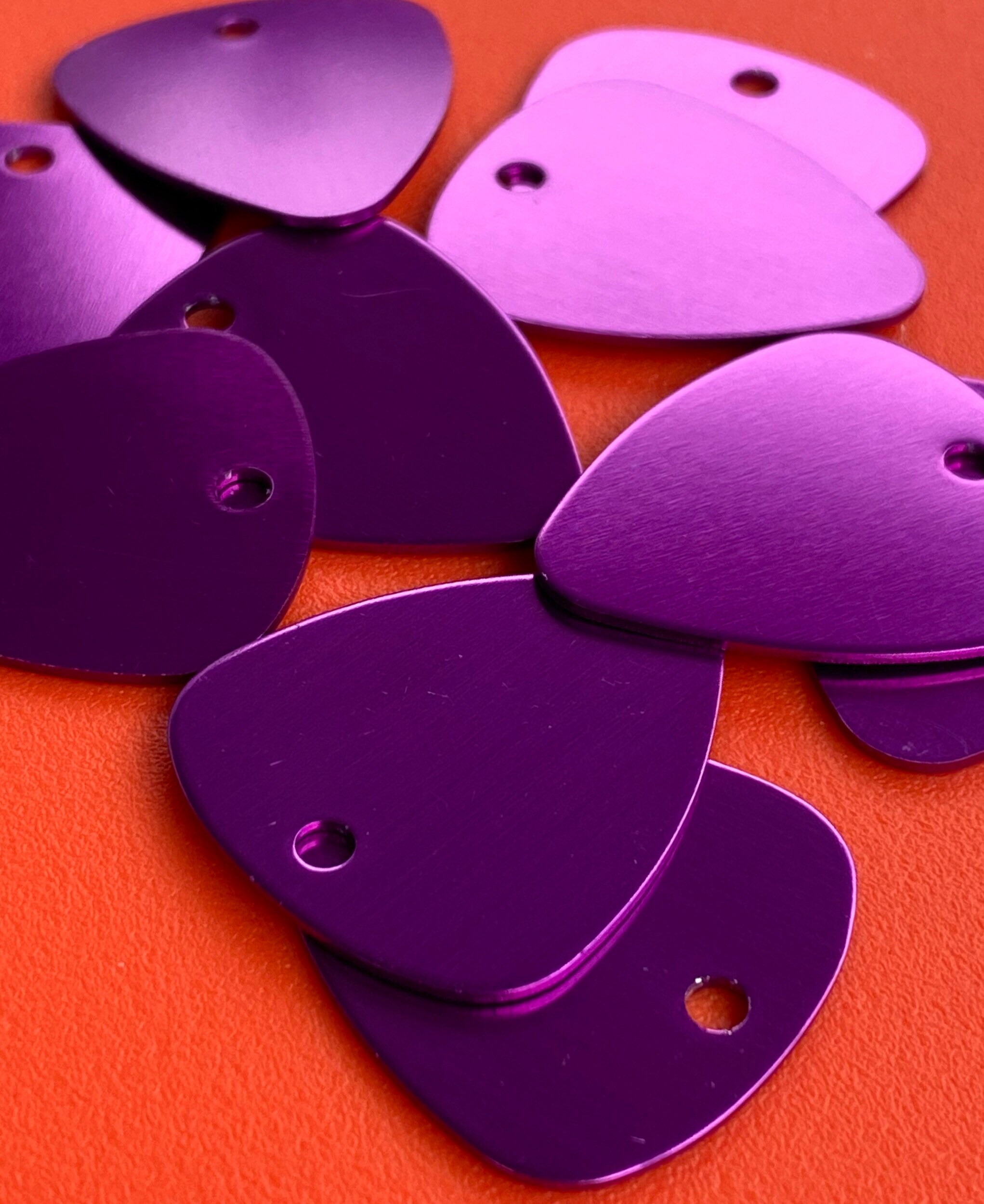 MM Guitar Pick / Anodized Purple / Lightweight Durable / Dog Etsy