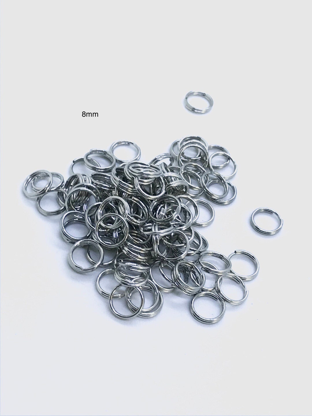 Made to Order DOUBLE Split Rings / 8mm / Jewelry Supplies / Etsy