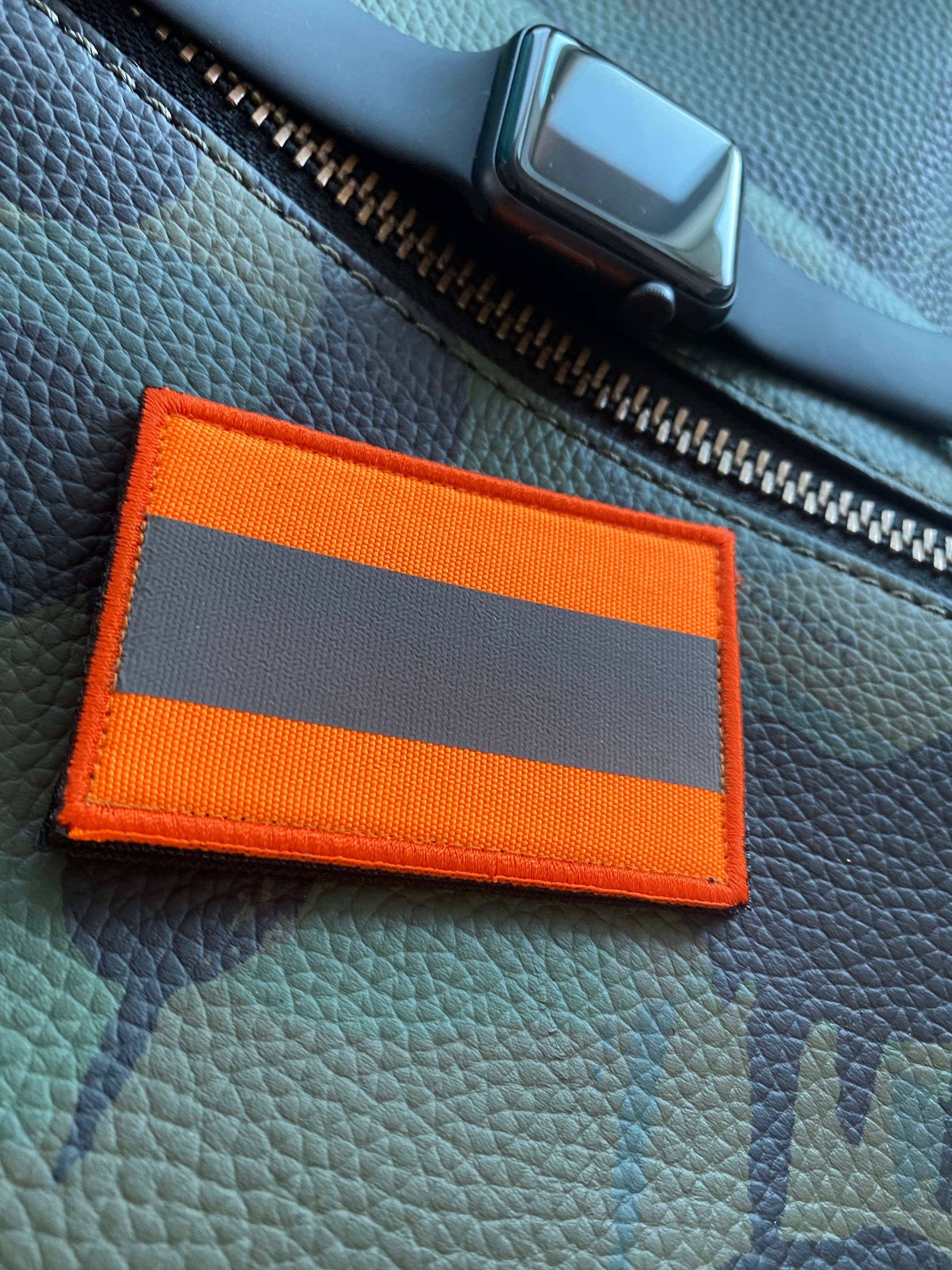 Orange Reflective Riding Strip / 3D Embroidered / VELCRO Patch Etsy