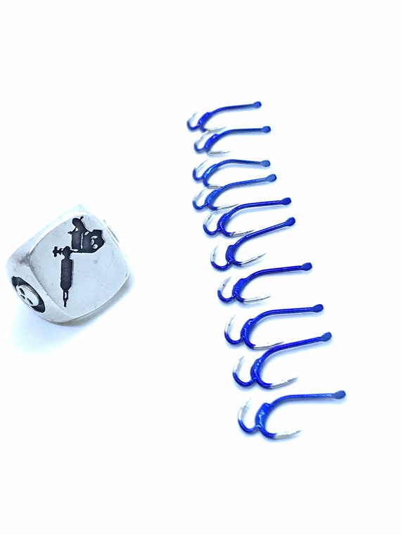 Made To Order *** Blue Coat Double Barb Fishing Hooks / High Carbon Steel /  Salt-Fresh Water / SIZE : #6 - 50x Hooks