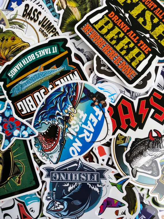 12x Pack FISHING SERIES / Random Sticker Bundle Decals Bumper Sticker -   Australia