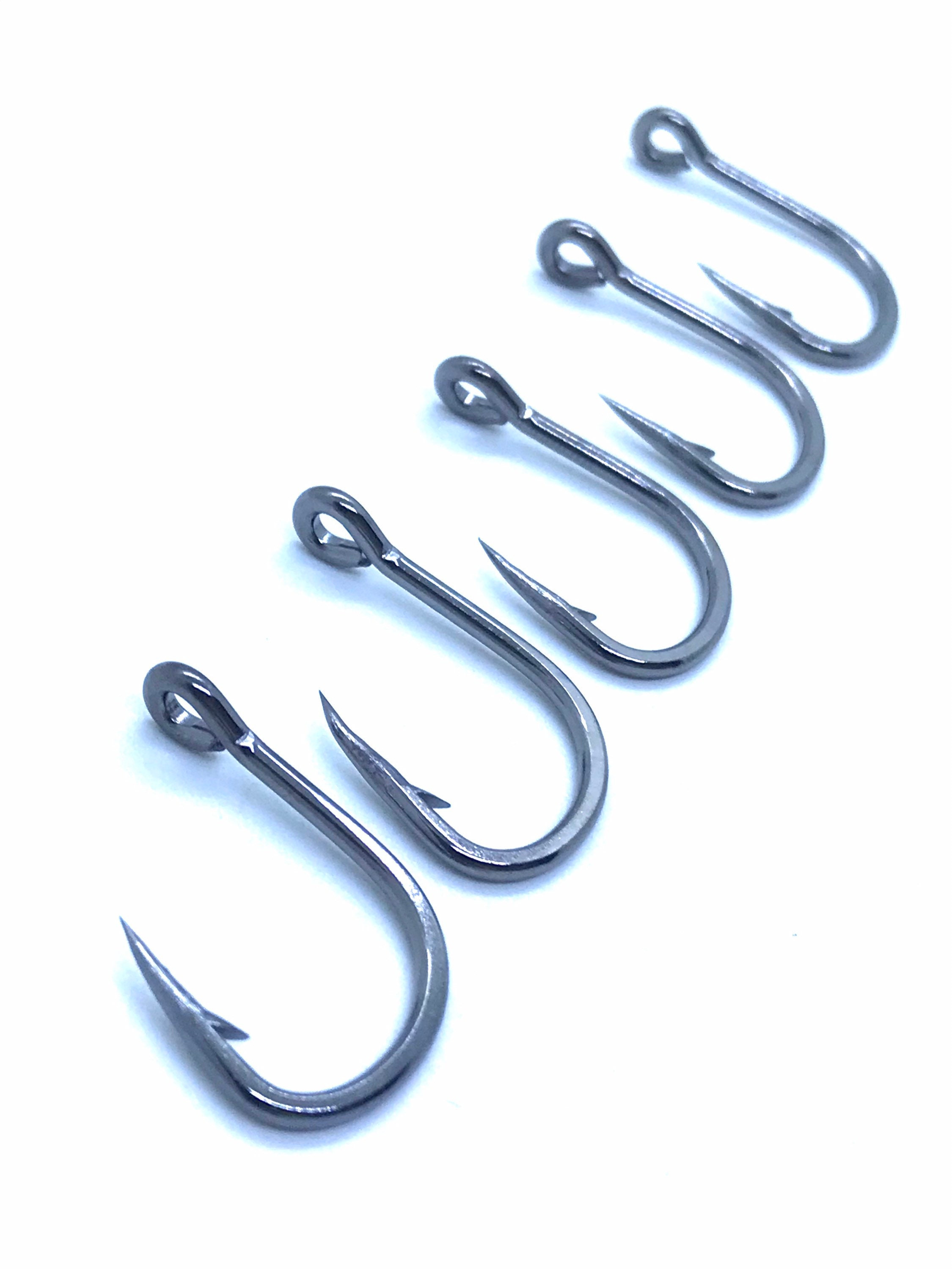Made to Order Big Eye Fishing Hooks / Stainless Steel / Salt-fresh Water /  XL Strength / SIZE : 4/0 100x or 200x Hooks -  Canada