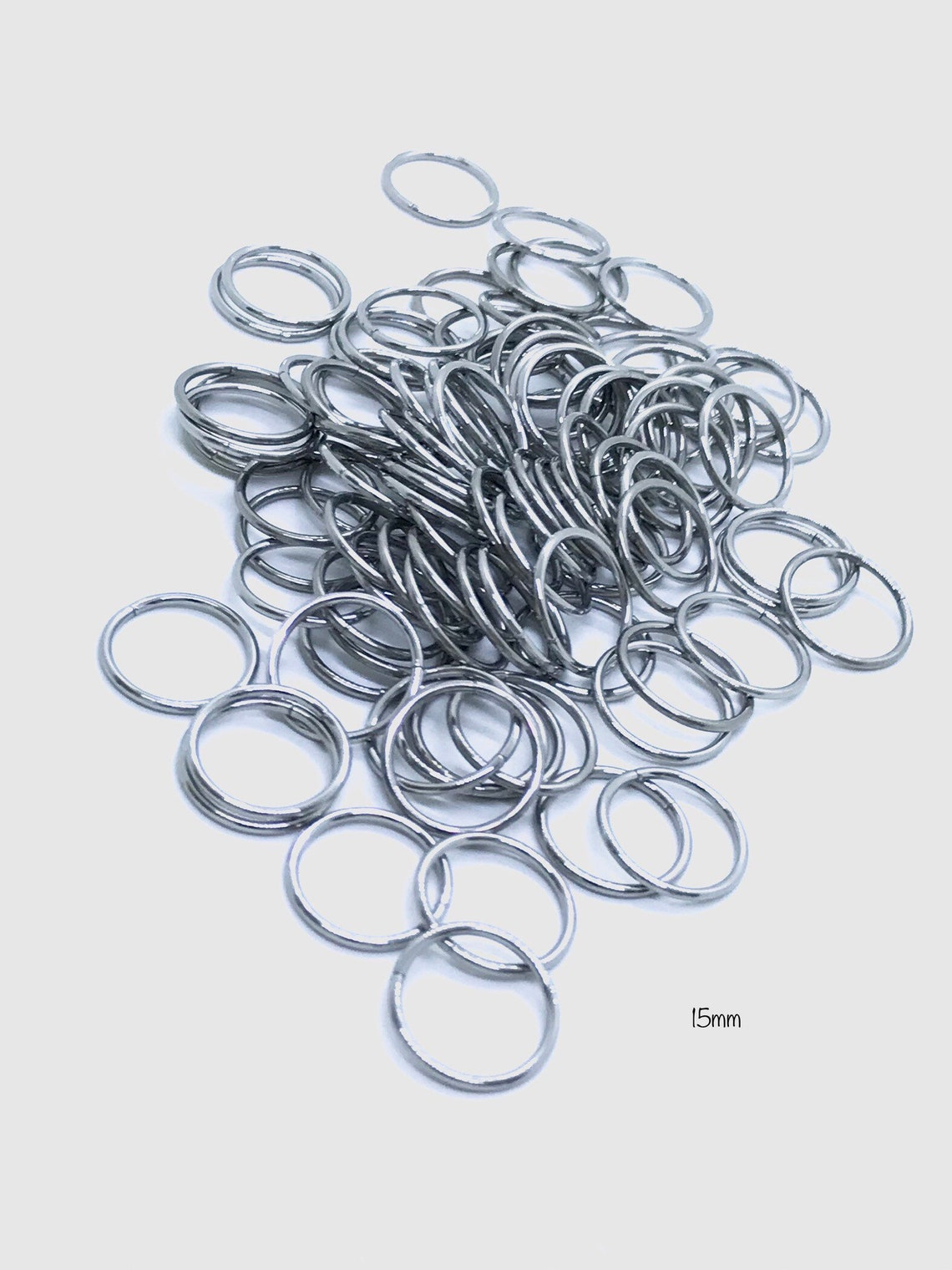 Made to Order SINGLE Split Rings / 15mm / Jewelry Supplies / Etsy