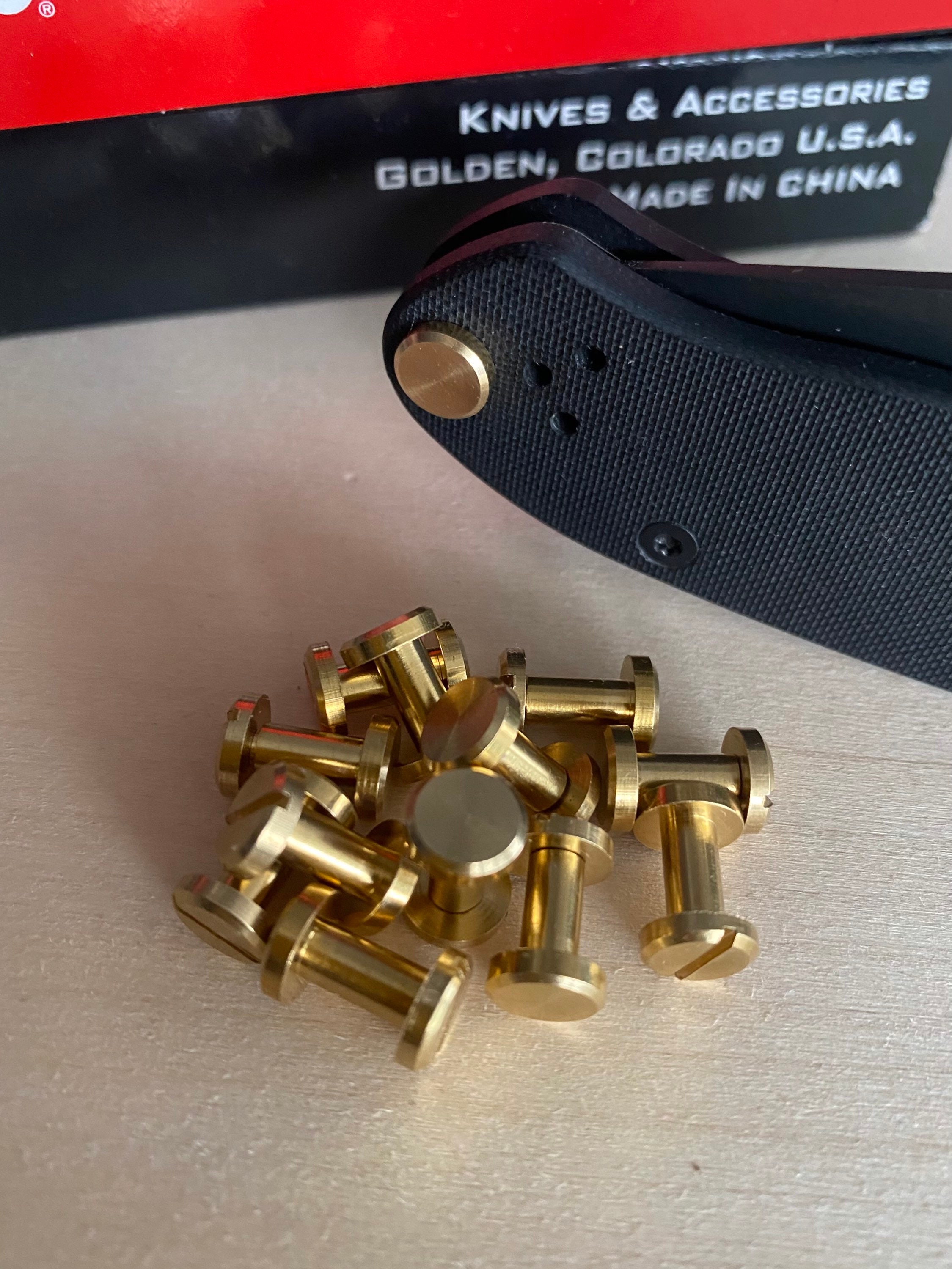 Brass Lanyard Plug Compatible With Some Spyderco Models Etsy