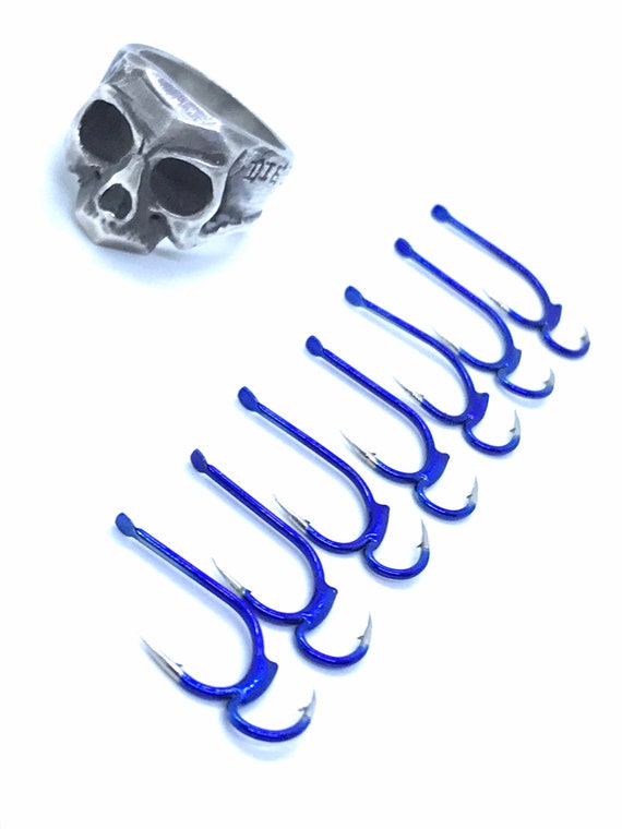 Made To Order *** Blue Coat Double Barb Fishing Hooks / High Carbon Steel /  Salt-Fresh Water / SIZE : #12 - 50x Hooks