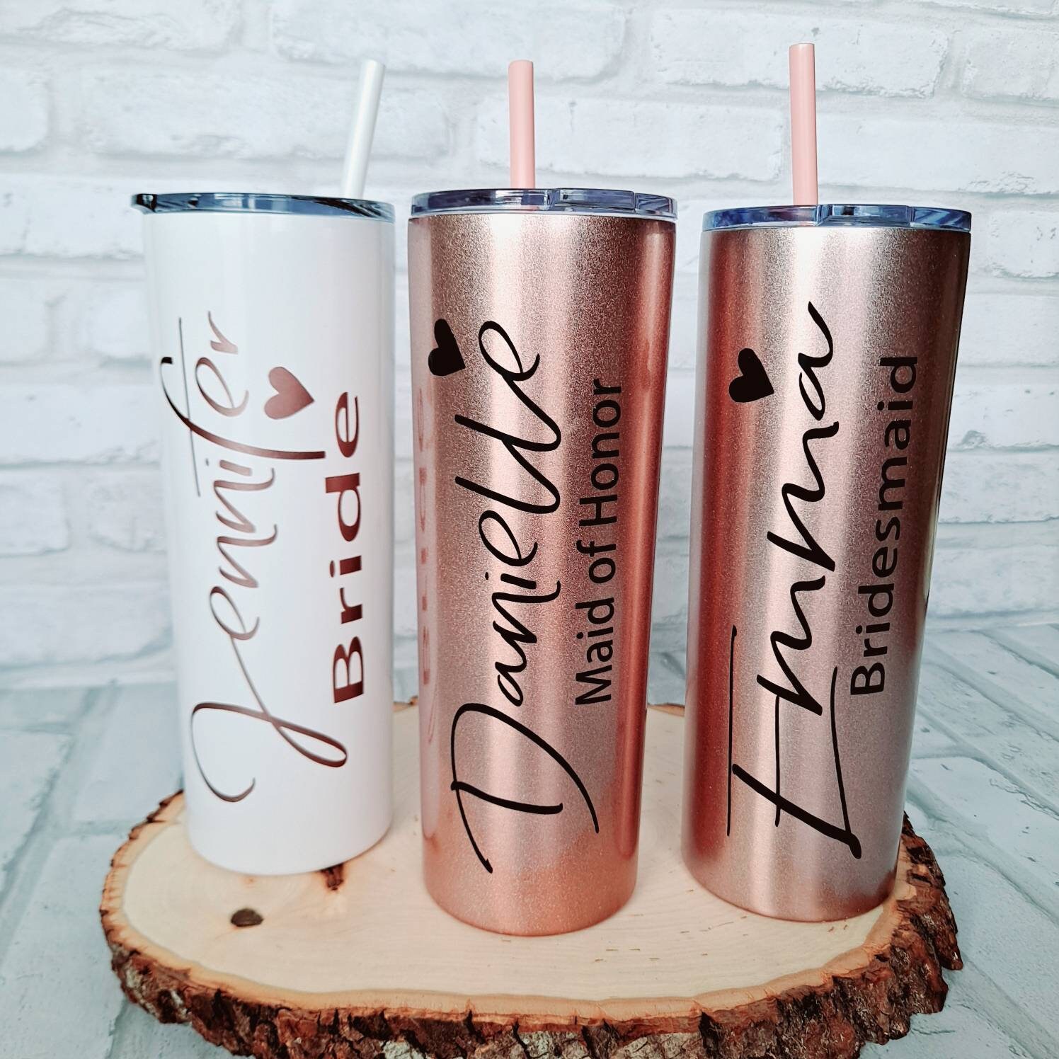 Tumbler tumbler personalizado con paja regalo personalizado Etsy