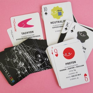 Particle Physics Playing Cards with Plastic Case