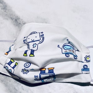 Adorable Happy Robot Face Mask (Kids Size and Adult Size)