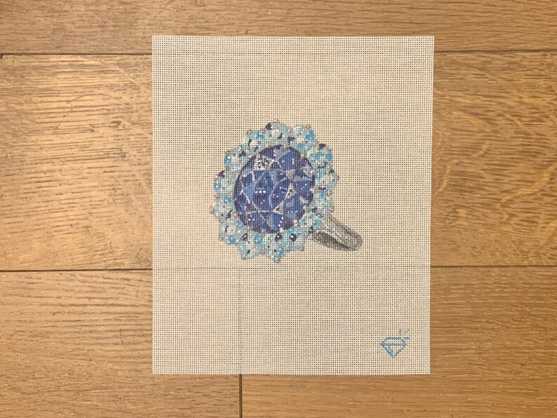 Princess Dianas Engagement Ring Needlepoint Canvas Etsy