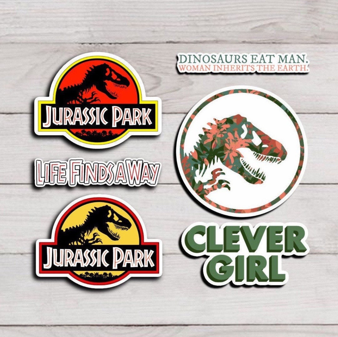 Jurassic Park Stickers Custom Kenner-Style Jurassic Park Logo Stickers ...
