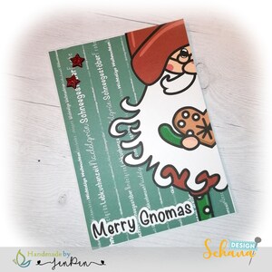 Craft Bundle christams Gnome Digistamp and Digipapers with Sayings Merry Gnomas SVG PNG DXF decoupage cutfile card crafting advent xmas
