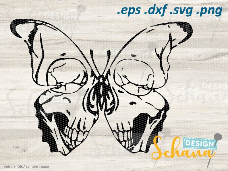 Download Sugar skull skull butterfly interesting cut file SVG DXF ...