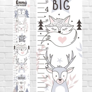 Groeigrafiek babycadeau aangepaste baby groeien gepersonaliseerd bord aangepaste geschenken Home decor aandenken decoratie kinderkamer muur kunst babygrow dierenliefhebber