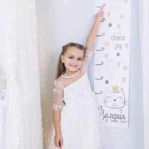Groeigrafiek voor meisjes Prinses Decor Aandenken cadeau Baby groeien Kinderkamer Decor 1e verjaardagscadeau Meisjeskamer Muurkunst Peuterkamer prints