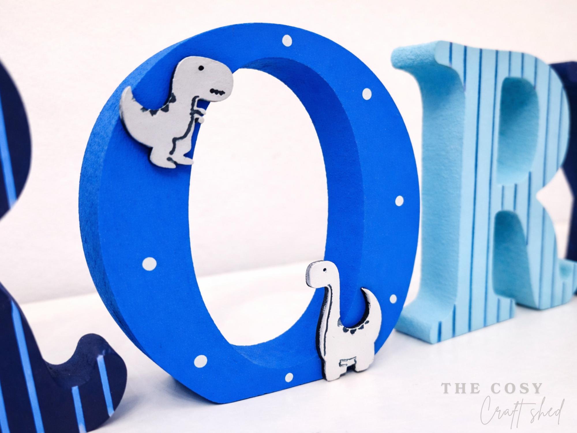 Personalised Wooden Letter for Boys | Blue Nursery Decor | Kids Name ...