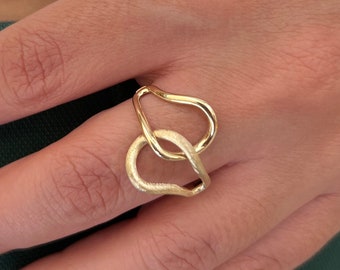 Handmade gold ring, 14k solid gold ring