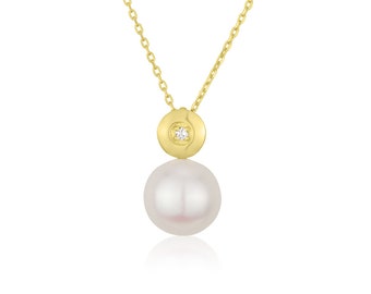 pearl necklace,gold pearl necklace,Bridal necklace,ivory pearl ,bridesmaid ,pure gold 14,Bridal necklace, necklae with  zircones