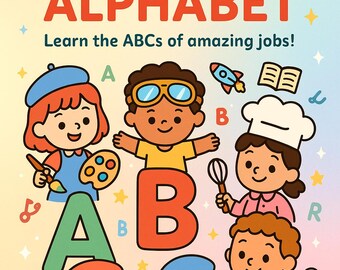 Alfabet Flashcards Carrière – Afdrukbaar Montessori-ABC Classeoom Prescjool Homeschool Education (digitale download)