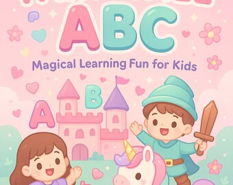 Sprookjesalfabet Flashcards | Pastel ABC Learning Preschool Homeschool Montessori Education (PNG + pdf)