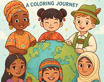 Kids World Cultural Coloring Learning Book: leuke weetjes, kleuruitdagingen | Onderwijsdiversiteit