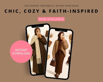 Minimalistisch grijs telefoonbehang – Modest Fashion (digitale download)