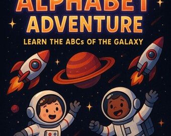 Ruimtealfabet Flashcards – Montessori Learning Preschool Homeschool Education Cards (pdf)