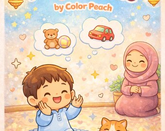 Islamitisch gebedskleurboek voor kinderen | Moslimleren (afdrukbare pdf)