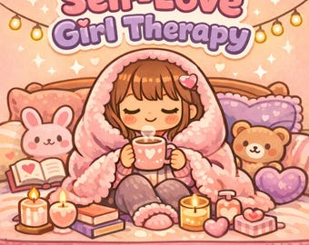 Self-Love Coloring Book | Cozy Girl Therapy, Stress Relief (8x8 PDF)