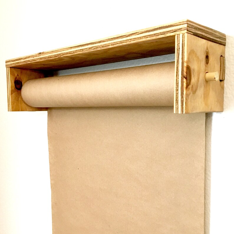 Wall Mounted Craft Paper Dispenser Shelf Mount with Paper Roll | Etsy