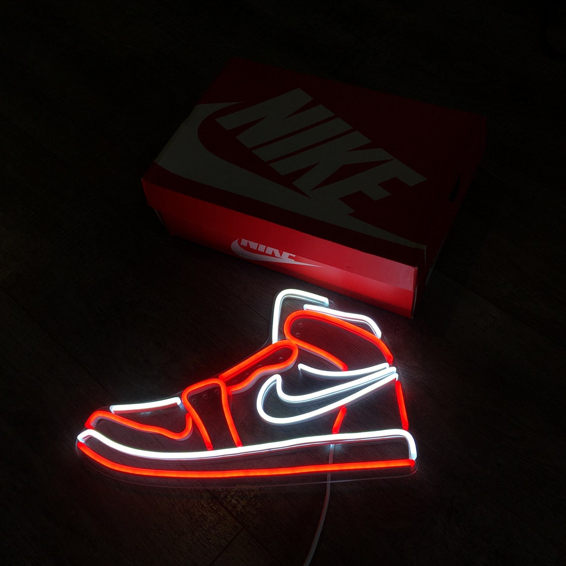 Flexible Neon Light NIKE Air Jordan 1 Mid | Etsy
