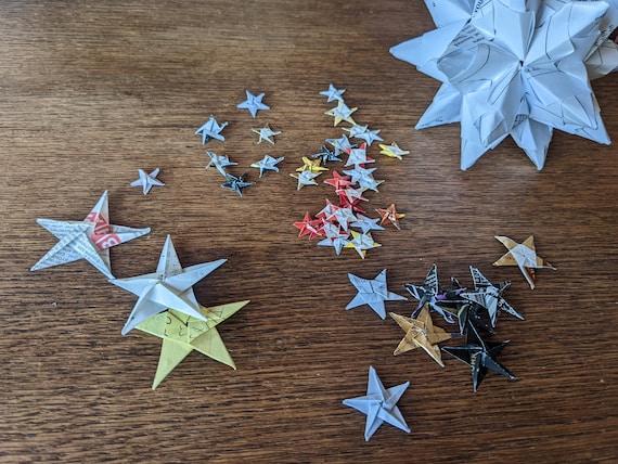 Recycled Tea Bag Paper Origami Stars: Christmas Decoration Craft Kit