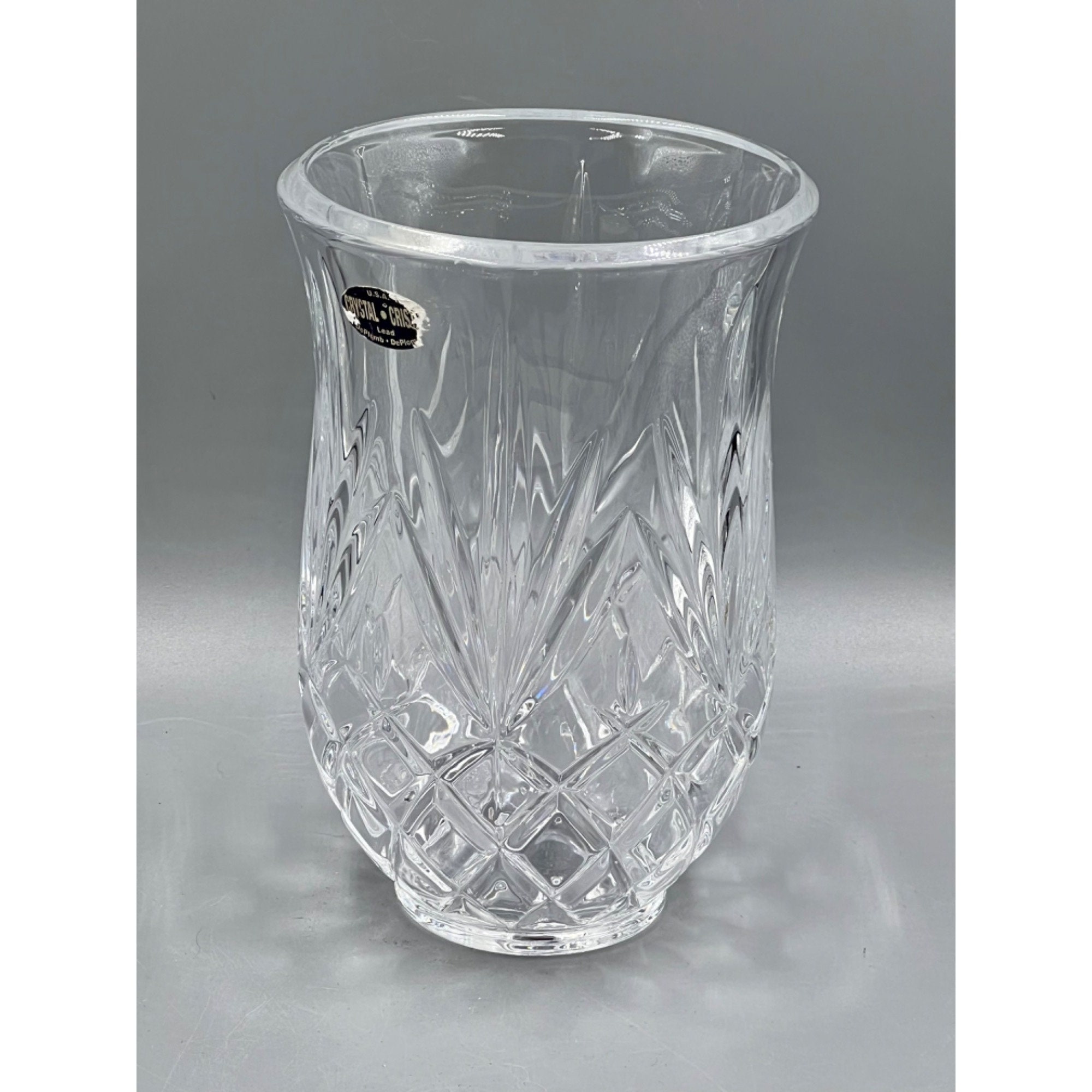 Cut glass hurricane sale lamp