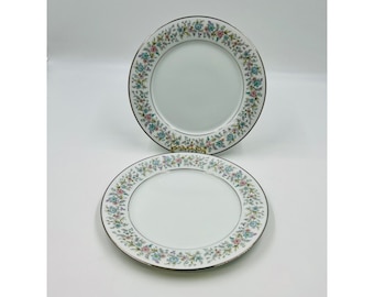 VTG 2 Pc. Noritake Contemporary Fine China - Blythe 2037 - 10.5&quot; Dinner Plates