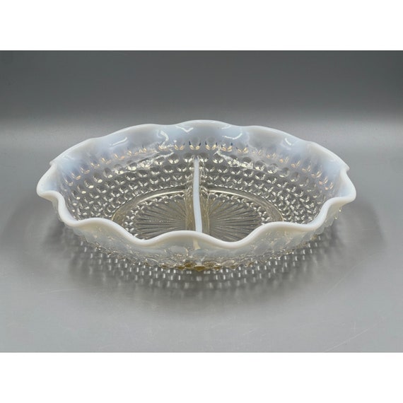 ヴィンテージ フェントン ムーンストーン オパールセント 浅いボウル