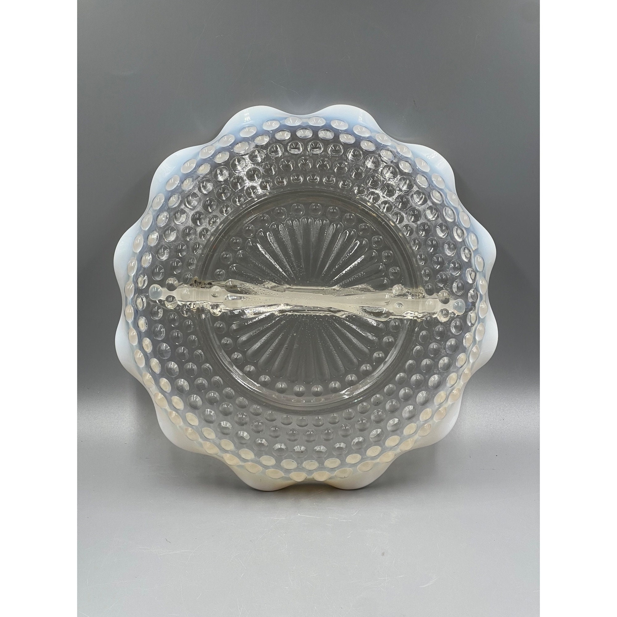 ヴィンテージ フェントン ムーンストーン オパールセント 浅いボウル