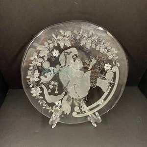 Mikasa Studio Nova WINTERLAND 15-inch glazen taartschaal (B. Germany AS532/311 Vintage NIB)