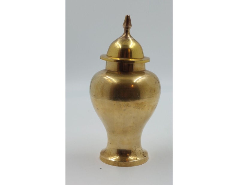 Vintage Large Brass Urn Vase W/ Lid Vintage Ginger Jar Etsy