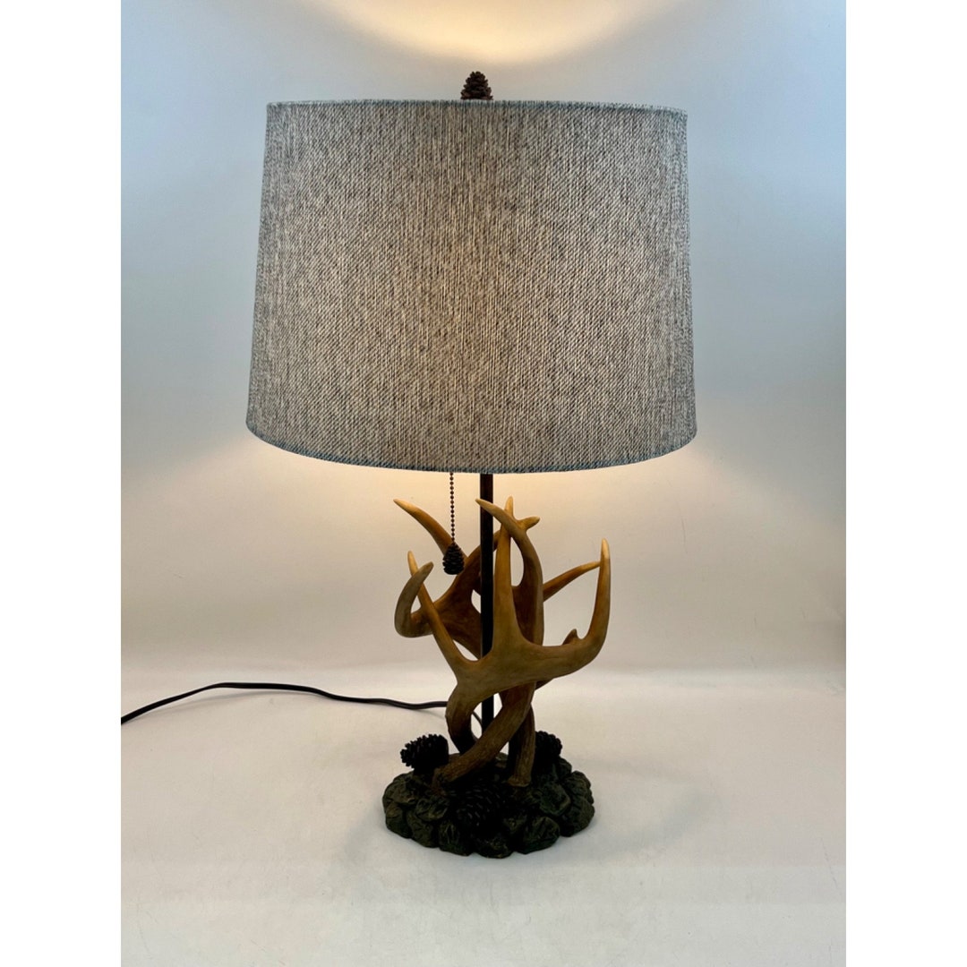 Signature Design By Ashley Derek Antler Table Lamp Set Of 2 - Rustic Mountain Style With Tree Silhouette Shade - View #8