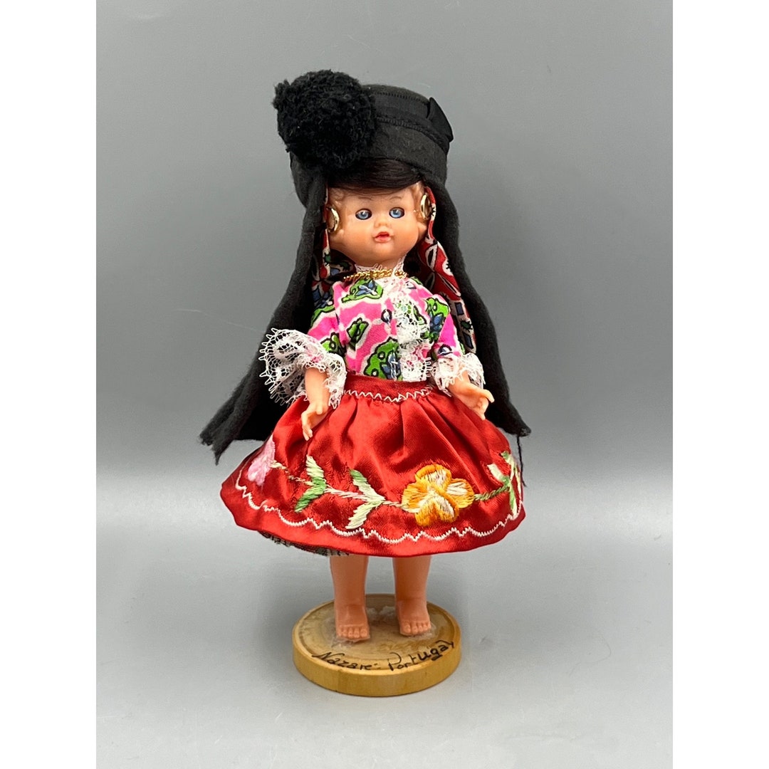 Vintage 8 Tall Nazareportugal Doll on Wooden Stand Etsy