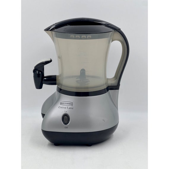 Back to Basics Cocoa-Latte Hot Drink Maker With Dispenser Spout Silver  & Black