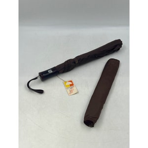 Vintage Henryson Nylon Umbrella w-Sheath - Brown w-Tags - NEW
