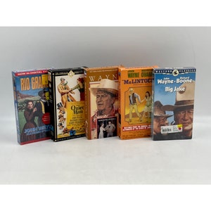Vintage John Wayne VHS Set: Western Classics, 5 Tapes (2 Sealed)