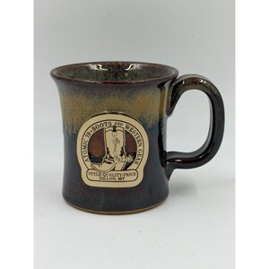 Vintage Atomic 79 Boots & Western Gear-mugg från Sunset Hill Stoneware - Dillon, Montana