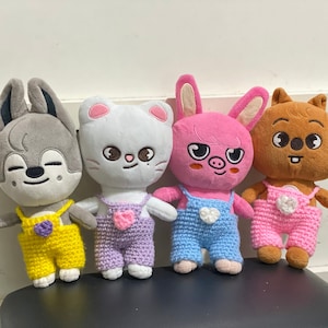 Crochet Overalls for SKZOO, 20cm doll, plushie clothes