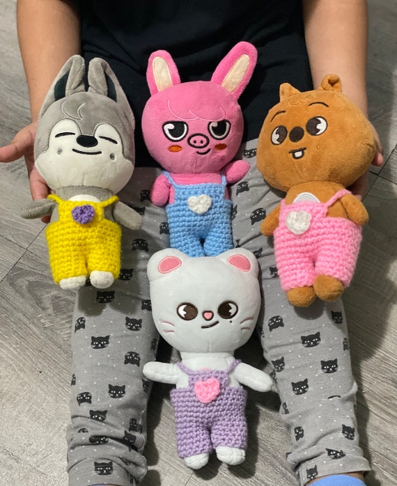 Crochet Overalls for SKZOO, 20cm Doll, Plushie Clothes - Etsy