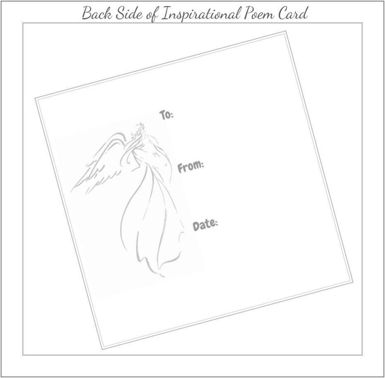 Pu&ograve; includere: Carta bianca vuota con un'illustrazione di angelo grigia. La carta ha spazi per scrivere "A:", "Da:" e "Data:".