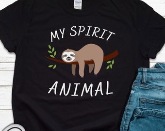 Sloth My Spirit Animal Sloth Lover Funny Cute Sloth T Shirt